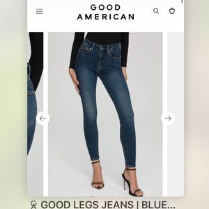 Good American Good Legs High Rise Ankle Jeans Sz  8 or 29